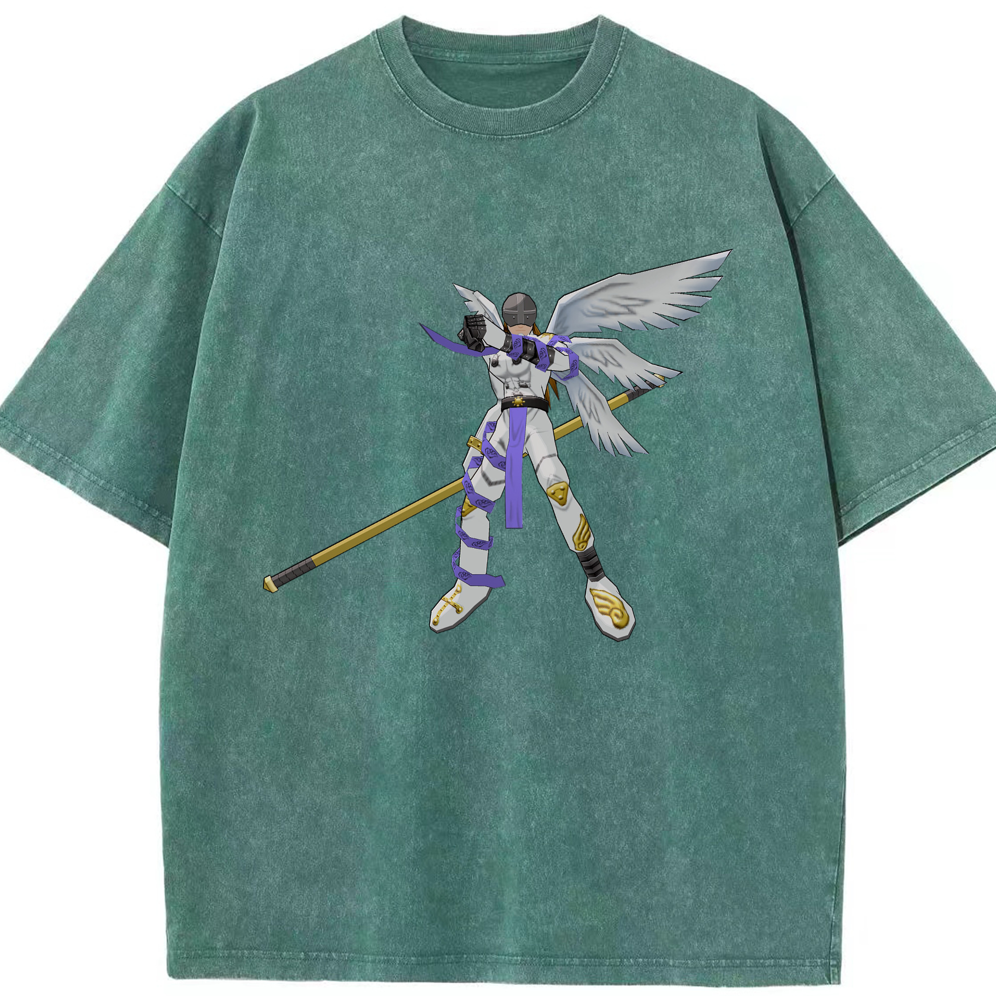 （画像用） Digimon デジタルモンスター/デジモン 綿100% ヴィンテージ風 半袖Tシャツ（フロントプリント）